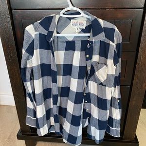 BLUE AND WHITE FLANNEL